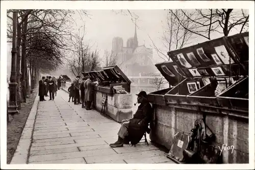 Ak Paris V Panthéon, Quai de la Tournelle, Buchhändler