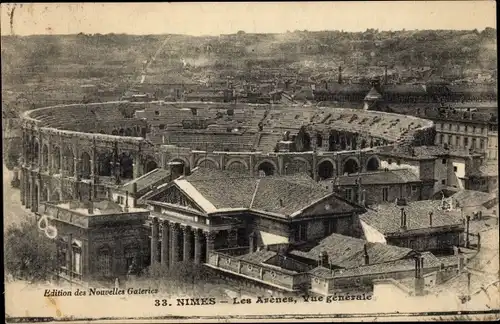 Ak Nîmes Gard, Les Arenes, Gesamtansicht