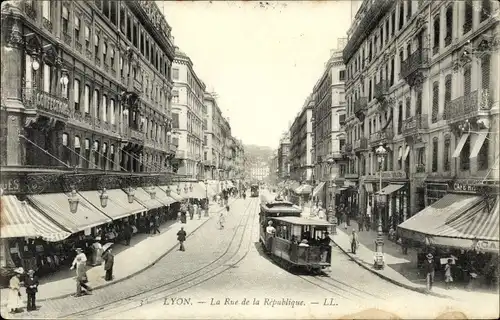 Ak Lyon Rhône, Die Straße der Republik