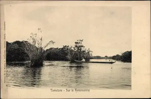 Ak Tamatave Madagaskar, sur le Ronomainty, Wasserblick
