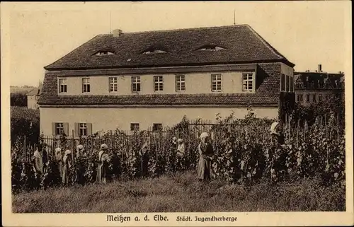 Ak Meißen an der Elbe, Städt. Jugendherberge