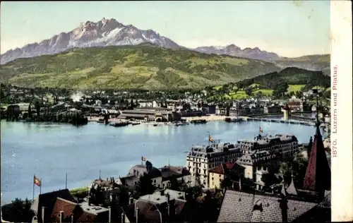 Ak Luzern Stadt Schweiz, Pilatus, Panorama