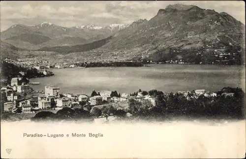 Ak Paradiso Lugano Kanton Tessin, e Monte Boglia