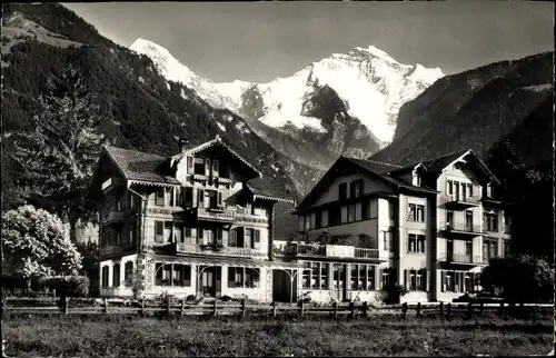 Ak Wilderswyl Wilderswil Kanton Bern Schweiz, Hotel Alpenrose, Mönch und Jungfrau