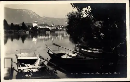 Ak Solothurn Stadt Schweiz, Partie an der Aare