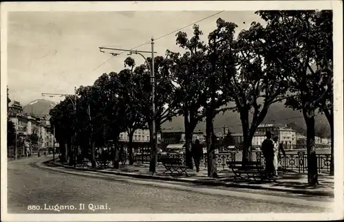 Ak Lugano Kanton Tessin Schweiz, Il Quai