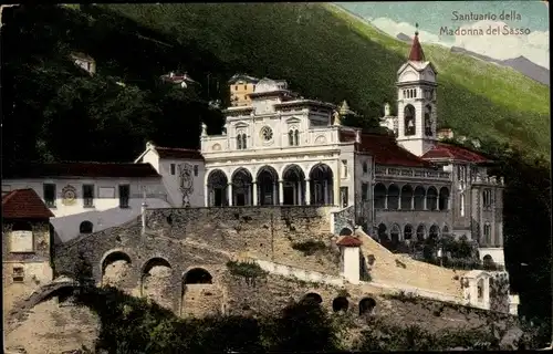 Ak Leggiuno Lombardia Italien, Kloster Santa Caterina del Sasso