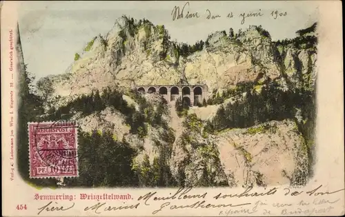 Ak Semmering in Niederösterreich, Weinzettelwand