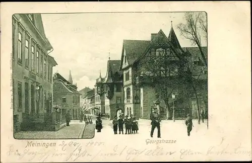 Ak Meiningen in Thüringen, Georgstraße