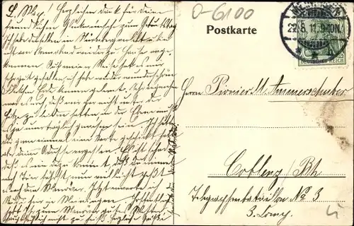 Ak Meiningen in Thüringen, Postgebäude