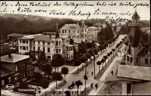 Ak Ostseebad Zinnowitz auf Usedom, Neue Strandstraße