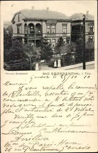 Ak Georgenthal in Thüringen, Pension Schadewell