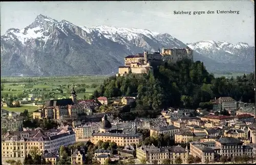 Ak Salzburg in Österreich, Panorama gegen Untersberg