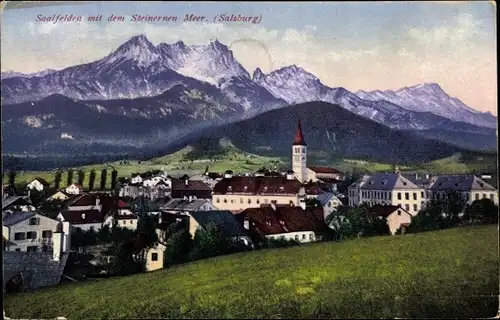 Ak Saalfelden am Steinernen Meer in Salzburg, Gesamtansicht