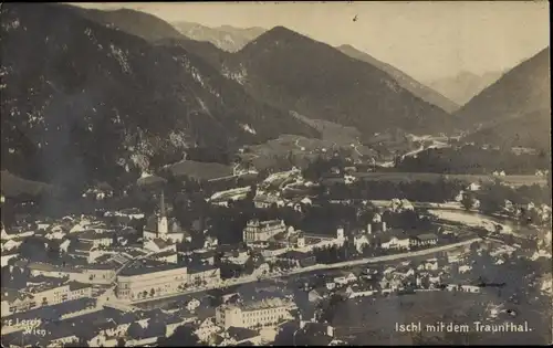 Ak Bad Ischl in Oberösterreich, Gesamtansicht, Traunthal