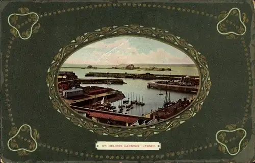 Passepartout Ak Saint Helier Kanalinsel Jersey, Hafen