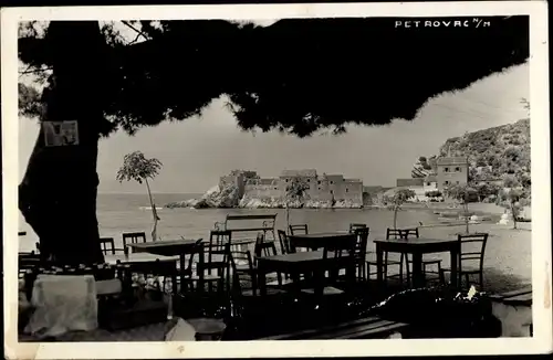 Foto Ak Petrovac na moru Montenegro, Restaurant-Terrasse