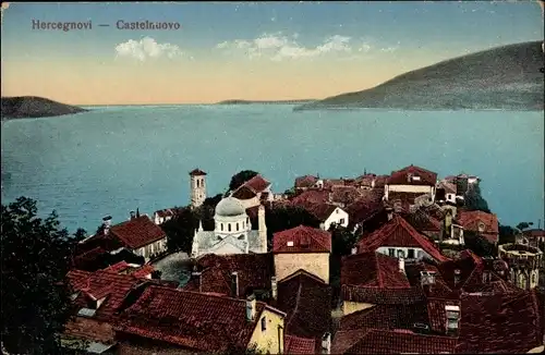 Ak Herceg Novi Castelnuovo Montenegro, Blick auf die Stadt