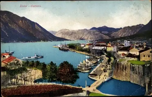 Ak Kotor Cattaro Montenegro, Gesamtansicht