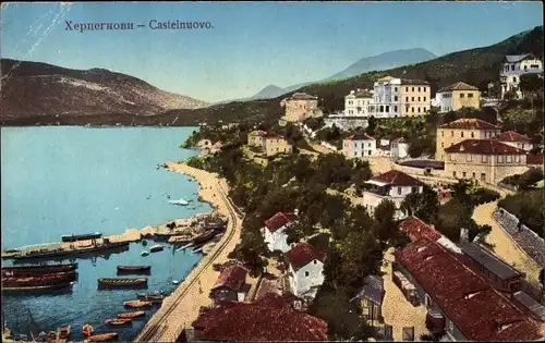 Ak Herceg Novi Castelnuovo Montenegro, Gesamtansicht