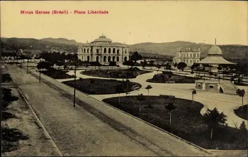 Ak Minas Gerais Brasilien, Place Liberdade