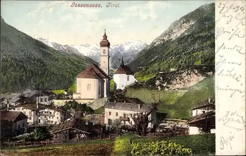 Ak Colle Isarco Gossensaß Brenner Brennero Südtirol, Ortspartie, Kirche