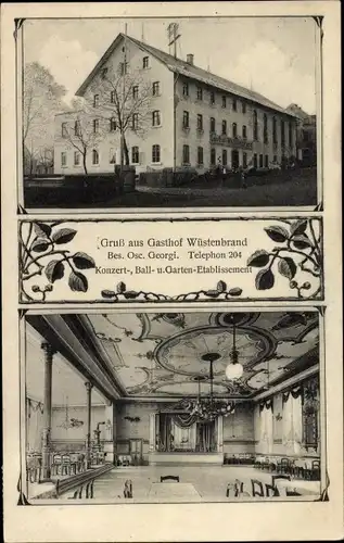 Ak Wüstenbrand Hohenstein Ernstthal Sachsen, Gasthof Wüstenbrand, Innenansicht