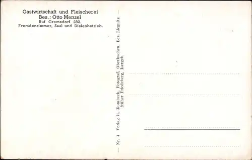 Ak Wierzbowa Rückenwaldau Schlesien, Gerichtskretscham, Gastwirtschaft und Fleischerei