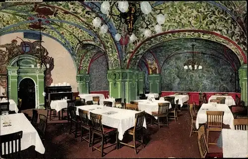 Ak Dresden Altstadt, Ratsweinkeller, Inneres