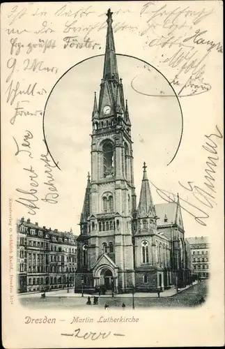 Ak Dresden Altstadt, Martin Luther Kirche