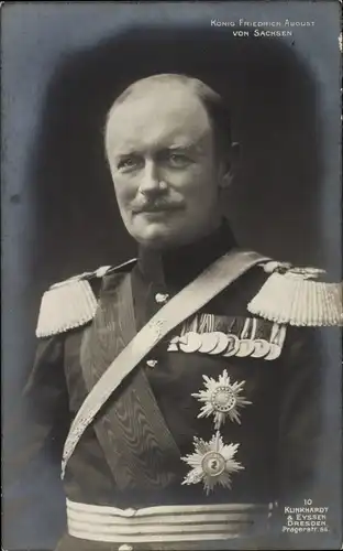 Ak König Friedrich August III. von Sachsen, Portrait