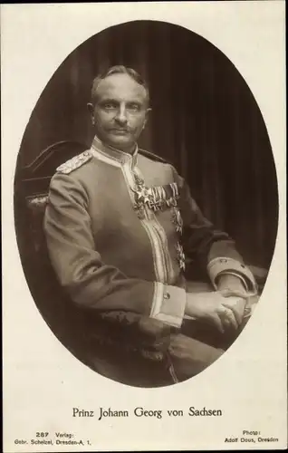 Ak Prinz Johann Georg von Sachsen, Portrait