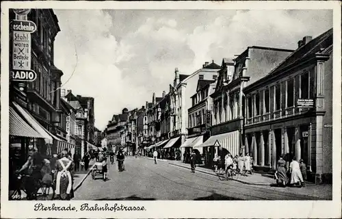 Ak Sterkrade Oberhausen am Rhein, Bahnhofstraße, Geschäfte