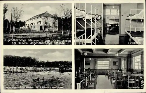 Ak Haltern am See, Jugendherberge Stausee in den Borkenbergen, Strandbad Alter Garten