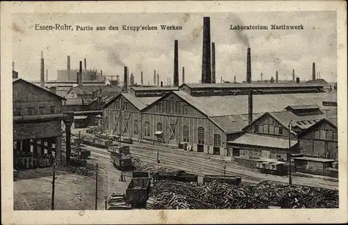 Ak Essen im Ruhrgebiet, Krupp'sche Werke, Laboratorium Martinwerk
