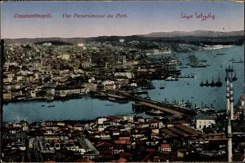 Ak Konstantinopel Istanbul Türkei, Vue Panoramique du Port