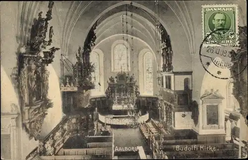 Ak Ålborg Aalborg Dänemark, Budolfi Kirke