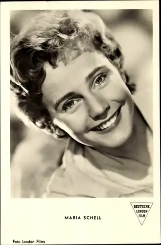 Ak Schauspielerin Maria Schell, Portrait, Deutsche London Film
