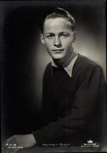 Ak Schauspieler Hermann Braun, Tobis Film, Portrait