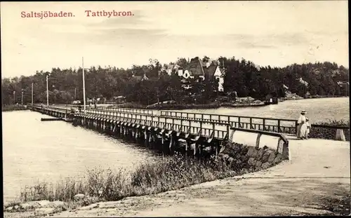 Ak Saltsjöbaden Schweden, Tattbybron