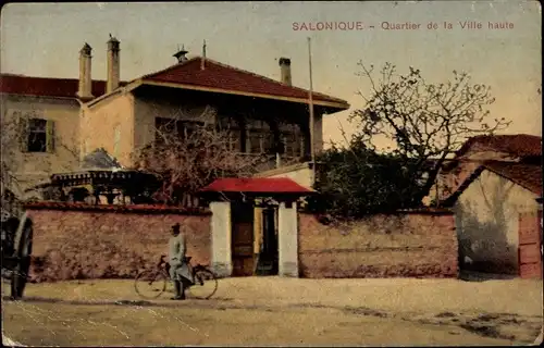Ak Saloniki Thessaloniki Griechenland, Quartier de la Ville haute