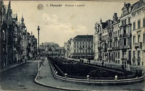 Ak Oostende Ostende Westflandern, Avenue Leopold