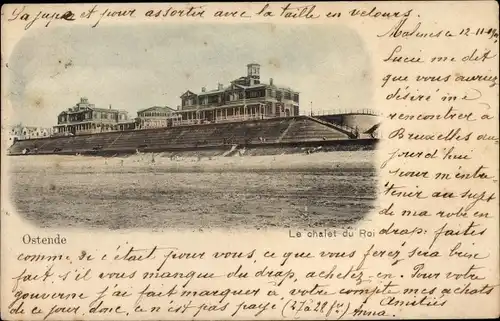 Ak Oostende Ostende Westflandern, La chalet du Roi