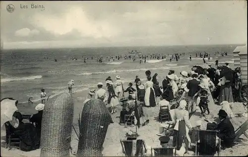 Ak Oostende Ostende Westflandern, Les Bains