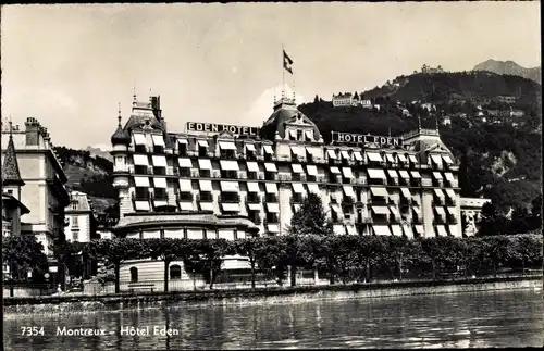 Ak Montreux Kanton Waadt Schweiz, Hotel Eden