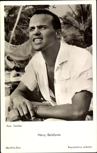 Ak Schauspieler und Sänger Harry Belafonte, Portrait