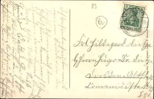 Ak Hohnstein in der Sächsischen Schweiz, Stadt vom Bahnhof gesehen