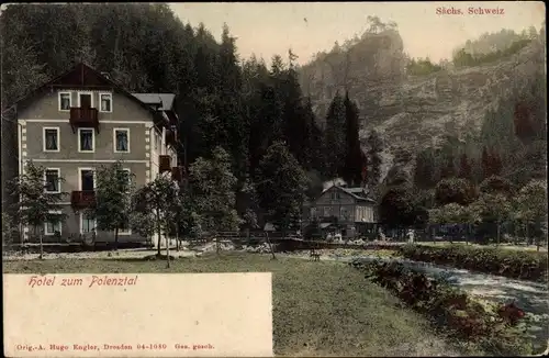 Ak Hohnstein Sächsische Schweiz, Hotel zum Polenztal