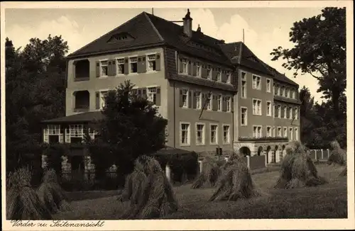 Ak Hohnstein in der Sächsischen Schweiz, Post Erholungsheim, Vorder und Seitenansicht