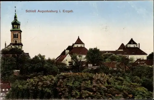 Ak Augustusburg im Erzgebirge Sachsen, Schloss